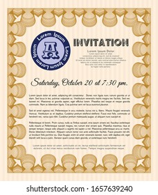 Orange Invitation. Excellent design. Printer friendly. Customizable, Easy to edit and change colors. 