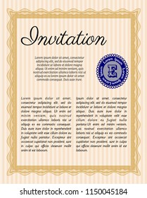 Orange Invitation. Perfect design. Customizable, Easy to edit and change colors. With quality background. 