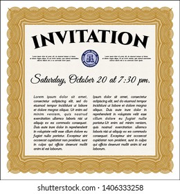 Orange Invitation template. With quality background. Customizable, Easy to edit and change colors. Elegant design. 