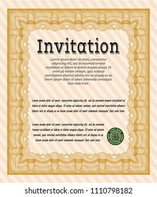  Orange InvitatioOrange Invitation. Easy to print. Good design. Customizable, Easy to edit and change colors. n. With linear background. Customizable, Easy to edit and change colors. Beauty design. 