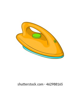 Orange iron icon in cartoon style on a white background
