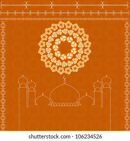 Orange Islamic Religious Background. Jpeg Version Also Available In Gallery.