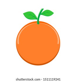 Orange isolated. Flat design icon vector illustration.