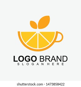 Orange Isolated in Glass Logo For Business. Orange With Glas Logo. Orange Icon. Modern Design. - Vector Illustration