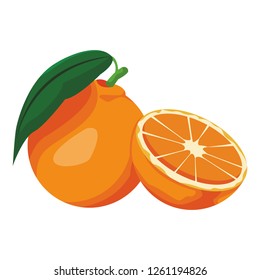 orange isolated icon