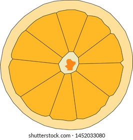 orange isolated on white background