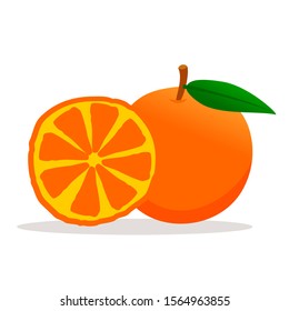  orange isolated on white background 