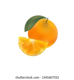 Orange. Isolated. Vector.