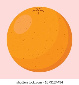 Orange isolated vector illustration. Flat style.  