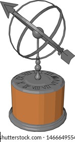 Orangefarbenes Element, Illustration, Vektorgrafik auf weißem Hintergrund.