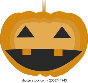 Orange Jack O Lantern laughs