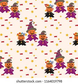 orange jack o lantern pumpkin pattern