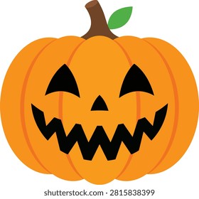 Orange jack o lantern pumpkin for halloween celebration