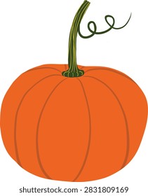 Orange Jack O Lantern Pumpkin Illustration