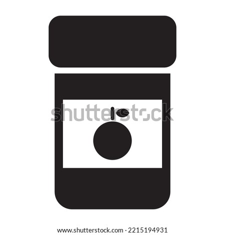 Orange jam icon vector design template in black color isolated sign on white background