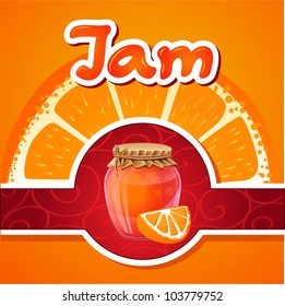 orange jam vector