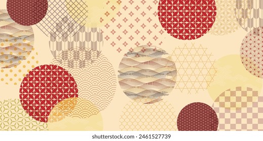 Orange Japanese Pattern Autumn Background