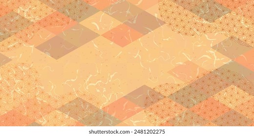 Fondo de otoño de patrón japonés naranja