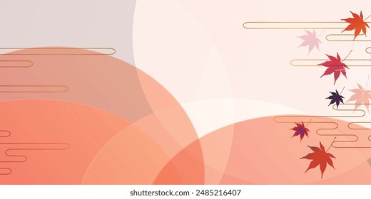 Orange Japanese Pattern Autumn Background
