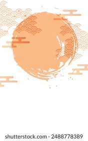 Orange Japanese Pattern Autumn Background