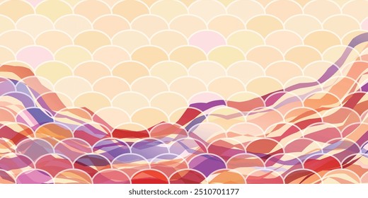 Orange Japanese Pattern Autumn Background
