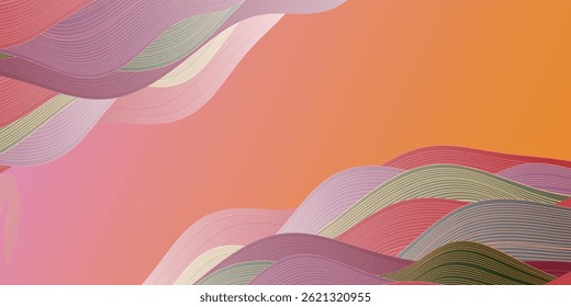 Orange Japanese Pattern Autumn Background