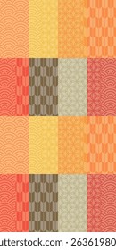 Orange Japanese Pattern Autumn Background
