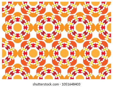 orange jasmine pattern parallel