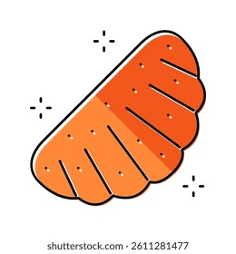 orange jelly candy gummy color icon vector. orange jelly candy gummy sign. isolated symbol illustration