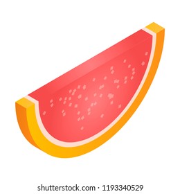 Orange jelly candy icon. Isometric of orange jelly candy vector icon for web design isolated on white background