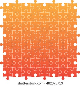 Orange Jig Saw Puzzle