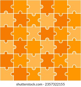 Orange jigsaw pattern. jigsaw line pattern. jigsaw seamless pattern. Decorative elements, clothing, paper wrapping, bathroom tiles, wall tiles, backdrop, background.