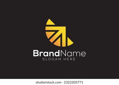 Orange Juice arrow yellow logo design template