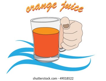 Orange Juice art for drink places