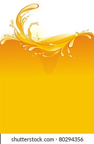 orange juice background. Splash.