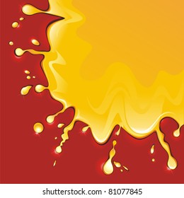 Orange juice background. Vector illustration.