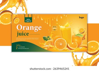 orange juice billboard design for banner
