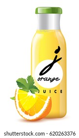 Orange Juice Bottle isolated