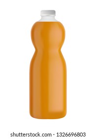 Orange juice bottle mockup