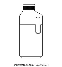 orange juice bottle in monochrome silhouette