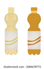 Orange juice bottle. vector illustration