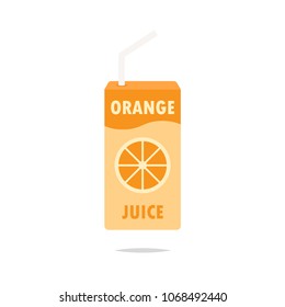 Orange juice box vector svg