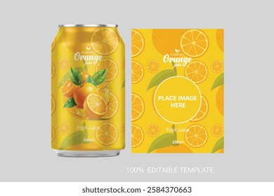 Orange Juice Can Label Template.