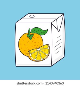 Orange juice carton box