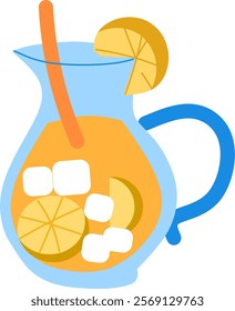 Orange juice clipart drawing illustration 