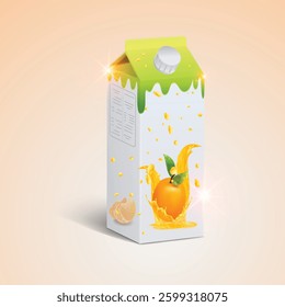 Orange juice container product Packaging Mockup.