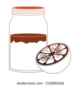 Orange juice cup red lines