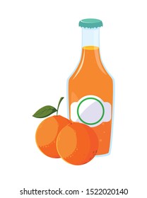 Orange juice design, Drink glass beverage fresh food and healthy theme Vector illustration