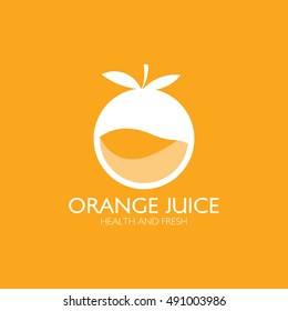 Orange Juice Design Logo Template. Vector Illustration