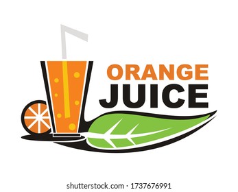 logo de diseño de jugo de naranja